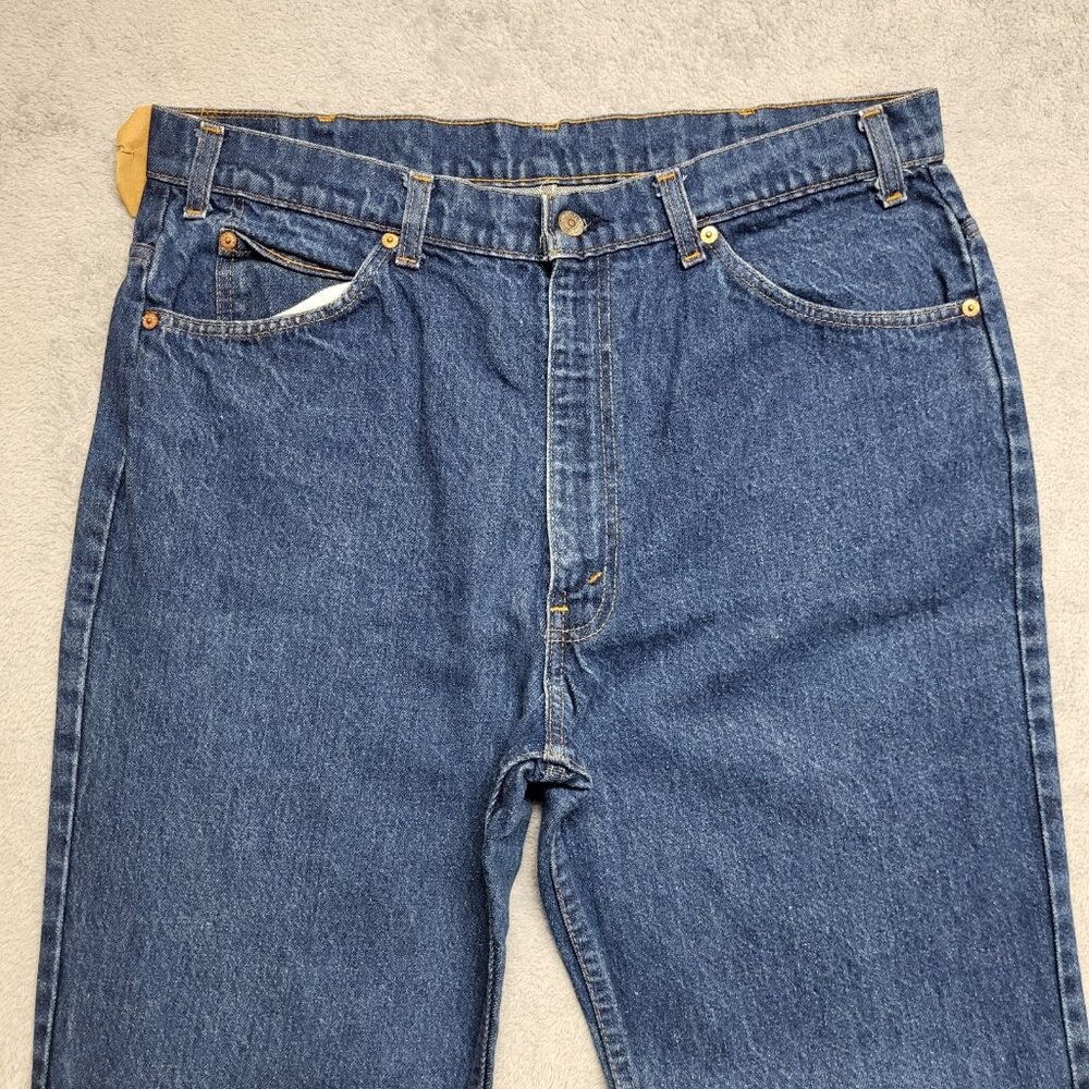 Vintage Levi's 517 Orange Tab Bootcut Jeans Mens 35x30 (38x36) 20517 0217 USA - Picture 3 of 11